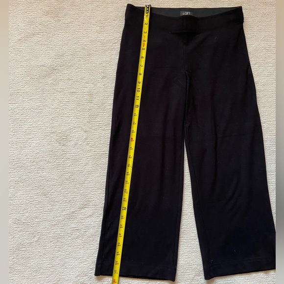 Loft black elastic waist wide leg capris pants - Picture 7 of 7